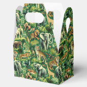 Oerwoud Dieren Patroon Bedankdoosjes (Geopend)