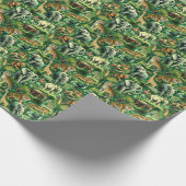  Oerwoud Dieren Patroon Cadeaupapier (Hoek)