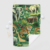  Oerwoud Dieren Patroon Golfhanddoek (Insitu)