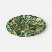 Oerwoud Dieren Patroon Papieren Bordje (Gekanteld)