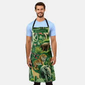  Oerwoud Dieren Patroon Schort (Gedragen)