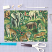 Oerwoud Dieren Patroon Tissuepapier (Craft)