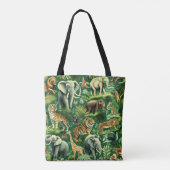  Oerwoud Dieren Patroon Tote Bag (Achterkant)