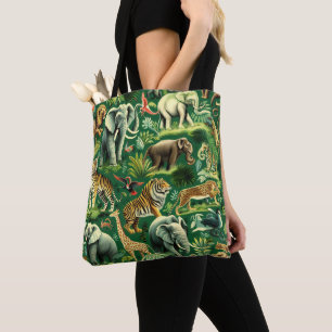 Oerwoud Dieren Patroon Tote Bag