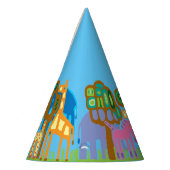 Oerwoud dieren pet verjaardagsfeestje  feesthoedjes (Links)