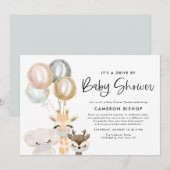 Oerwoud dieren Quarantine Drive by Baby shower Kaart (Voorkant / Achterkant)