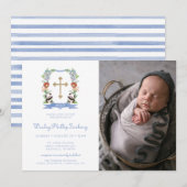 Oerwoud Dieren Rest Foto Baptisme Uitnodiging (Voorkant / Achterkant)