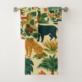 Oerwoud Dieren Retro Aangepast Patroon Bad Handdoek (Insitu)