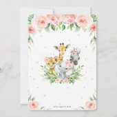 Oerwoud Dieren Roze Bloemen Save the Date Kaart (Achterkant)