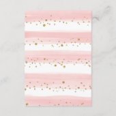 Oerwoud Dieren Roze Blush Floral Books voor Baby Informatiekaartje (Achterkant)