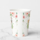 Oerwoud Dieren Roze Florence Baby shower Birthday Papieren Bekers (Rechts)