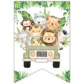 Oerwoud Dieren Safari 1ste verjaardag Foto Milesto Vlaggetjes (Eerste vlag)