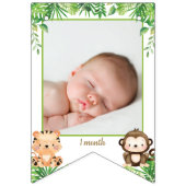 Oerwoud Dieren Safari 1ste verjaardag Foto Milesto Vlaggetjes (Derde vlag)