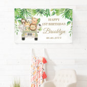 Oerwoud Dieren Safari Adventure Car Party Backdrop Spandoek (Insitu)