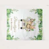 Oerwoud Dieren Safari Auto Avontuur Partij Achterg Wandkleed (Voorkant (horizontaal))