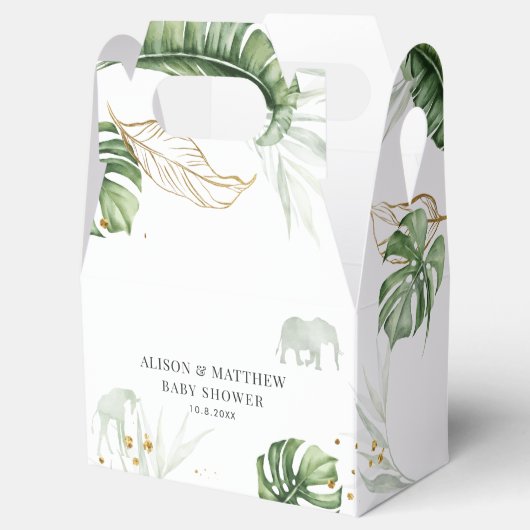 Oerwoud Dieren Safari Baby shower Bedankdoosjes (Geopend)