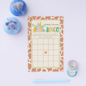 Oerwoud Dieren Safari Baby shower Bingo Game Flyer (Enkel)