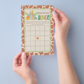 Oerwoud Dieren Safari Baby shower Bingo Game Flyer (Hand)