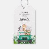 Oerwoud Dieren Safari Baby shower Cadeaulabel (Voorkant)