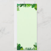 Oerwoud Dieren Safari Baby shower Kaart (Achterkant)