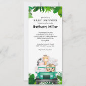 Oerwoud Dieren Safari Baby shower Kaart (Voorkant)