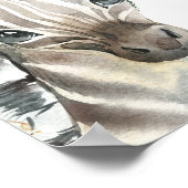 Oerwoud dieren, safari, Baby shower welkom Poster (Hoek)