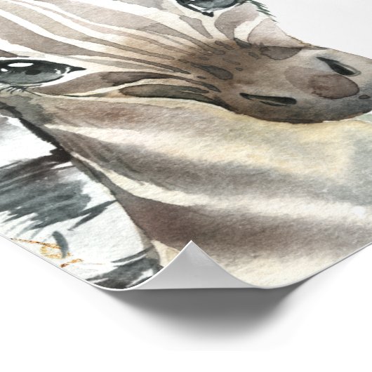 Oerwoud dieren, safari, Baby shower welkom Poster (Hoek)