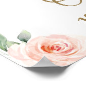 Oerwoud Dieren Safari Blush Pink Floral Welcome Poster (Hoek)