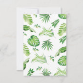 Oerwoud Dieren Safari Car Greenery 1e verjaardag Bedankkaart (Achterkant)