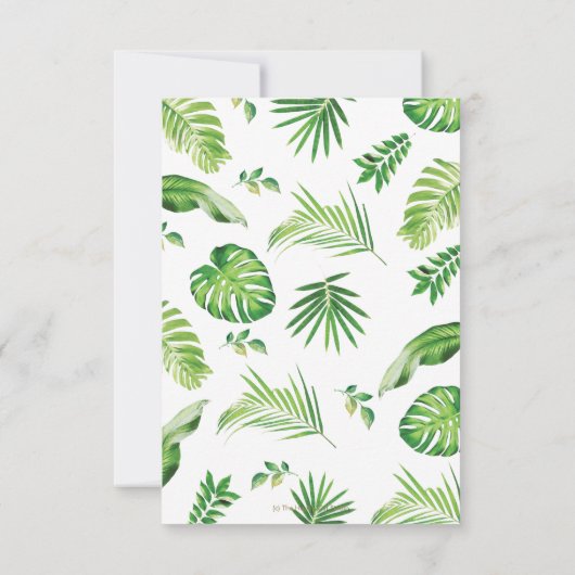 Oerwoud Dieren Safari Car Greenery 1e verjaardag Bedankkaart (Achterkant)