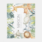 Oerwoud dieren safari deken voor kinderen (Voorkant)