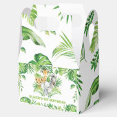 Oerwoud Dieren Safari Greenery 1st Birthday Shower Bedankdoosjes (Geopend)