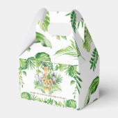 Oerwoud Dieren Safari Groen Verjaardag Dank u Bedankdoosjes (Achterkant)