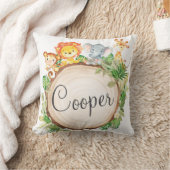 Oerwoud Dieren Safari Kinder Baby Kinderkamer Deco Kussen (Deken)