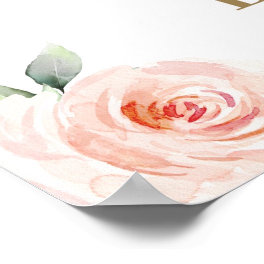 Oerwoud Dieren Safari Roze Floral Baby Welkom Poster (Hoek)