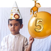 Oerwoud Dieren Safari Verjaardagscoon Feesthoedjes