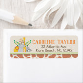 Oerwoud Dieren Safari Vrienden Baby shower Label (Insitu)