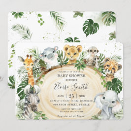 Oerwoud Dieren Safari Wood Greenery Baby shower in Kaart