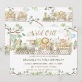 Oerwoud Dieren trainen op een dag groen wild Kaart (Voorkant / Achterkant)