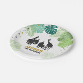 Oerwoud dieren verjaardag Papieren Borden Safari d Papieren Bordje (Gekanteld)