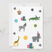 Oerwoud Dieren Verjaardagsfeest, Kinderen Verjaard Kaart (Achterkant)