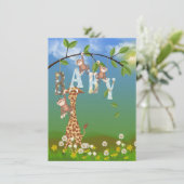 Oerwoud Dieren voor Jongensdouche Kaart (Staand voorkant)