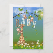 Oerwoud Dieren voor Jongensdouche Kaart (Voorkant)