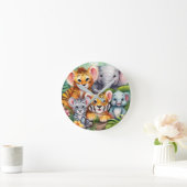 Oerwoud Dieren Wandklok voor kinderen (Huis)