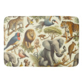 Oerwoud Dieren Waterverf Badmat (Voorkant)