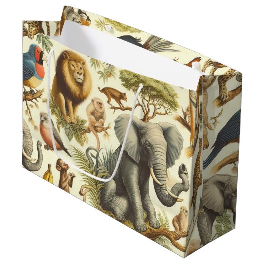  Oerwoud Dieren Waterverf Groot Cadeauzakje (Voorkant Gekanteld)