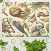  Oerwoud Dieren Waterverf Theedoek (Gevouwen)