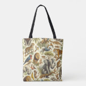  Oerwoud Dieren Waterverf Tote Bag (Achterkant)