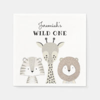 Oerwoud Dieren Wild Een Verjaardags Jongen Baby sh