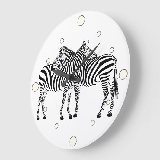 Oerwoud Dieren Zebra wandklok (Hoek)